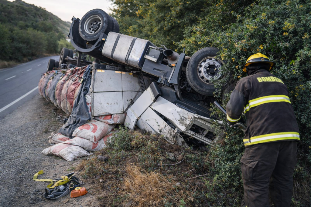 Grave volcamiento en cuesta La Dormida moviliza a equipos de emergencia