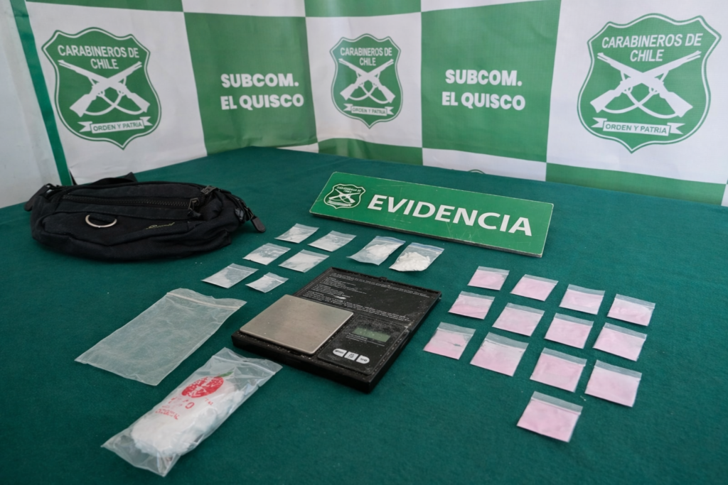 Operativo en Isla Negra deja detenido con ketamina y cocaína listas para su venta