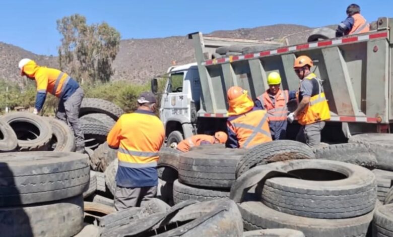 Nogales: Exitosa campaña de reciclaje de neumáticos reunió más de 3 toneladas en la comuna