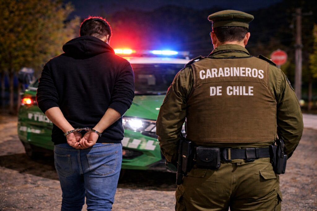 Violento incidente en Curimón: dos detenidos tras persecución y ataque a Carabineros en San Felipe