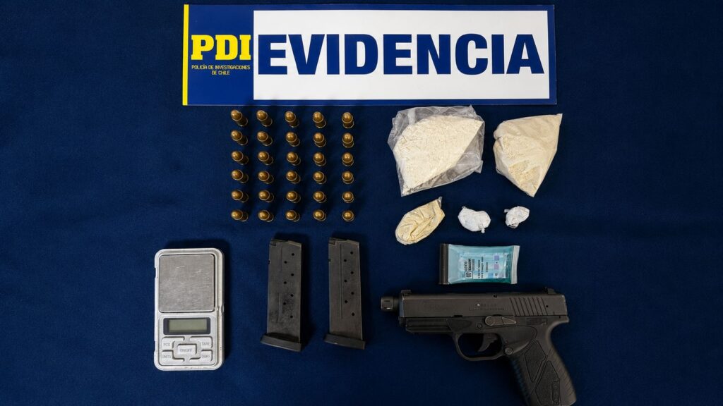 PDI desarticula foco de tráfico de armas y drogas en Concón: detienen a imputado de 39 años