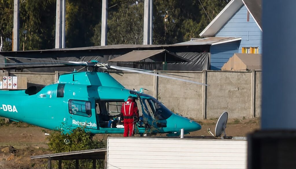 Paracaidista lesionado en La Ligua fue trasladado en helicóptero a la Región Metropolitana