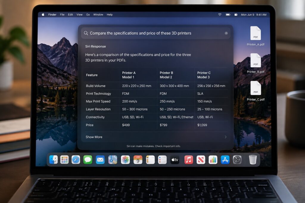 La nueva Siri AI promete convertir macOS en un asistente capaz de trabajar con tus archivos
