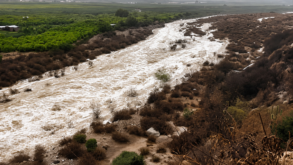 Senapred pide evitar la ribera del río Petorca por riesgo de crecida