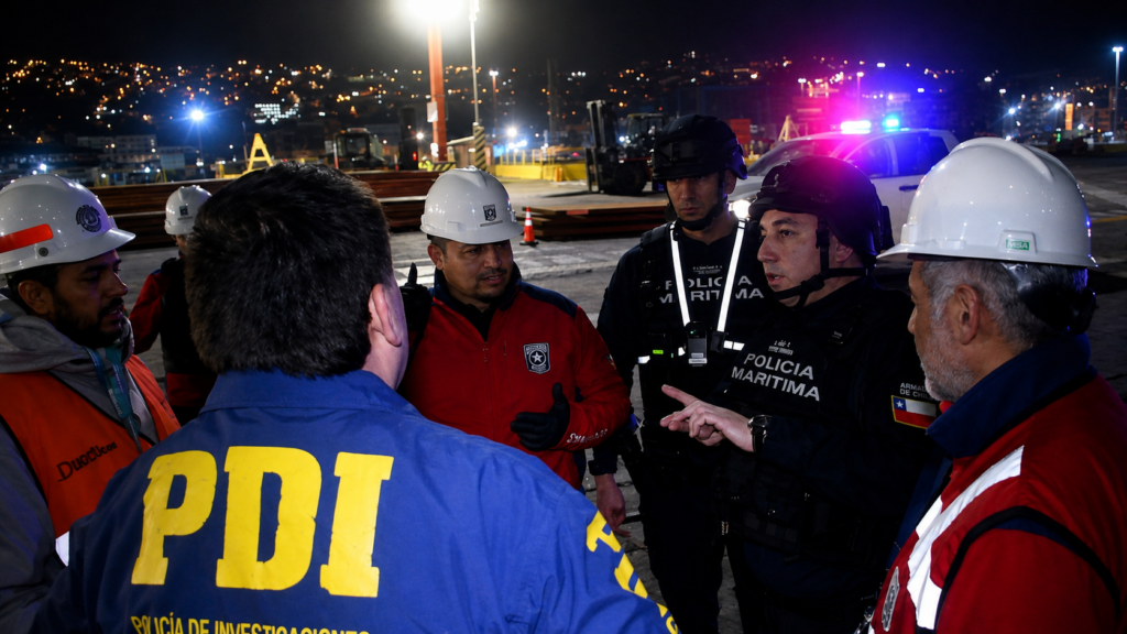 Operativo en el puerto de Valparaíso deja cinco detenidos por drogas o con órdenes pendientes