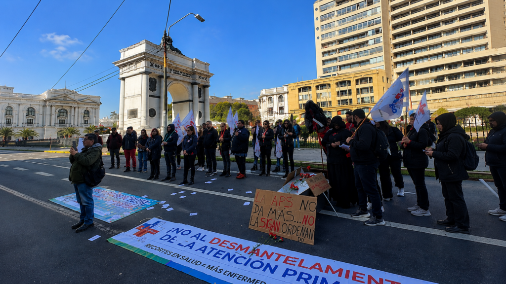 Confusam se moviliza en Valparaíso por recortes presupuestarios que afectarían la atención primaria