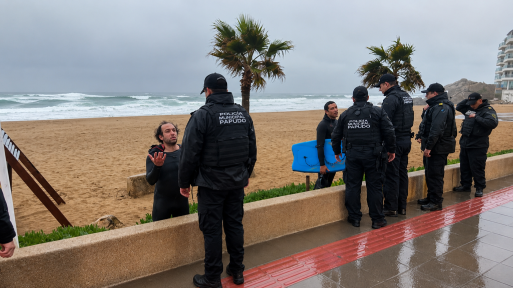 Dos surfistas son detenidos en Reñaca por ingresar al mar pese al cierre del borde costero