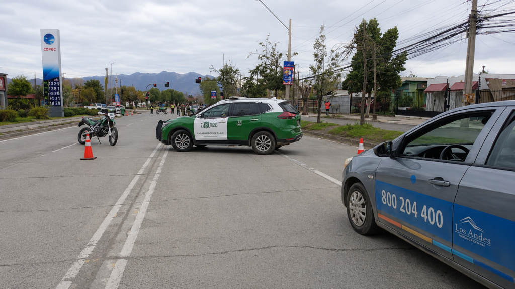Conductor es detenido tras atropello fatal y fuga en Los Andes