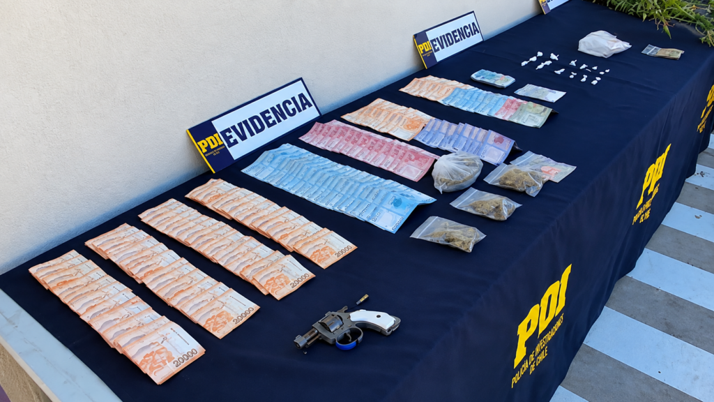 PDI detiene a seis personas por microtráfico de drogas en operativo en Limache