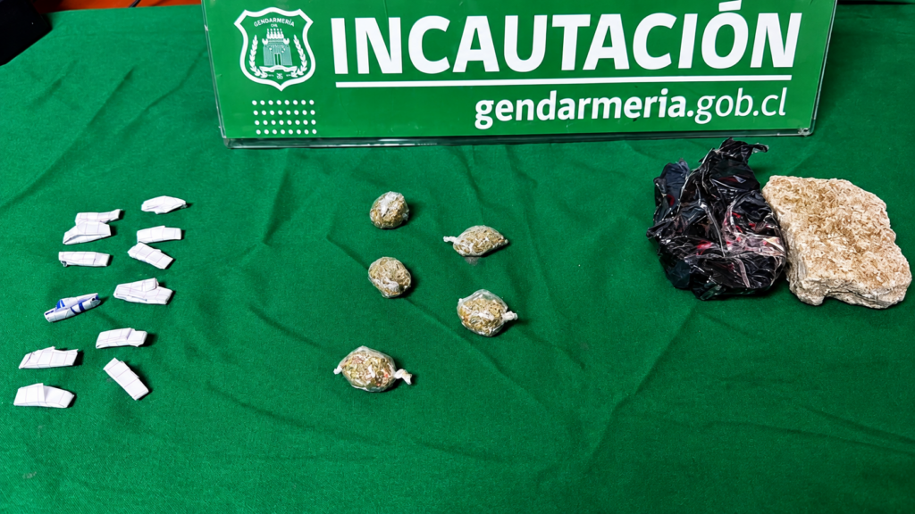 Gendarmería incauta más de 60 dosis tras lanzamientos al CDP de Quillota