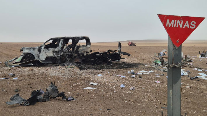 Camioneta queda destruida tras explosión de mina en la frontera con Perú: autoridades investigan posibles víctimas