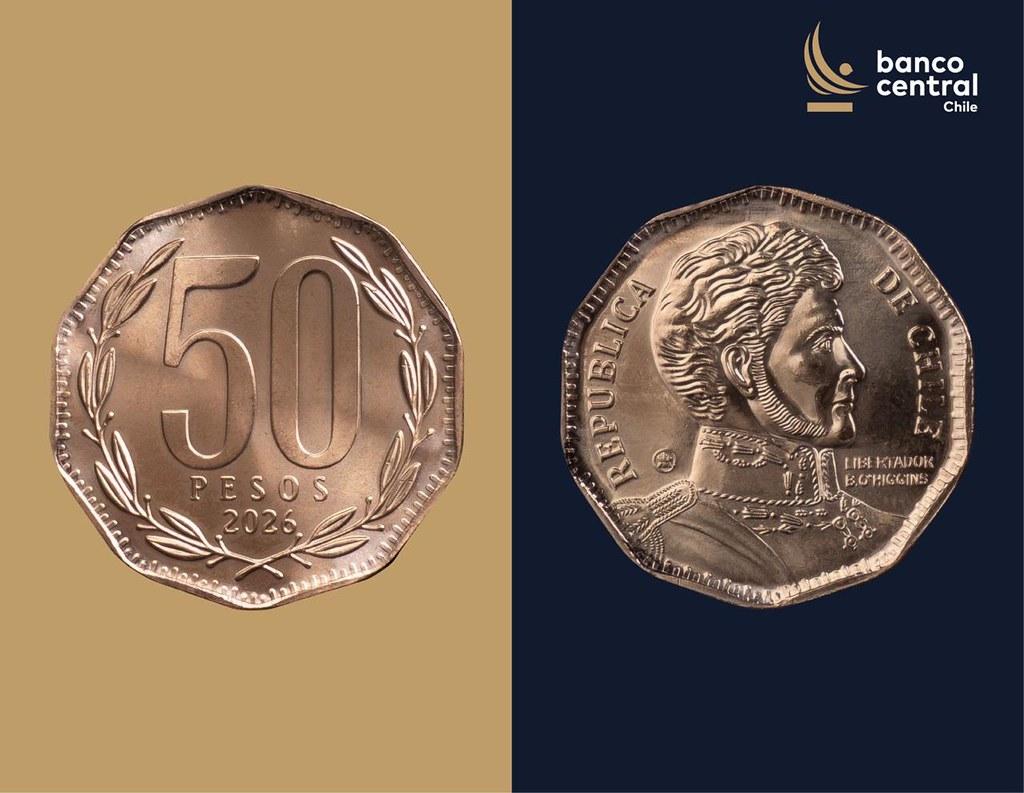 Nueva moneda de $50 comienza a circular en Chile: mantiene su diseño, pero es más liviana